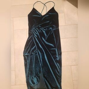 Boohoo Green Velvet Bodycon